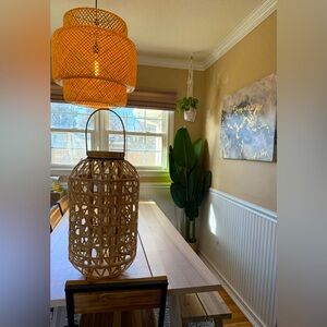 Woven wooden wedding lantern